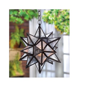 Indoor Design Glass Star Lantern Modern Home Decor Unique Hanging <b>Candle</b> T-Light Decorative Star Glass Lanterns at <b>Cheap</b> Price - Product Image 2