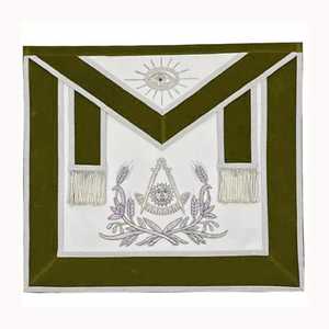 Smooth <b>white</b> apron designed with blue border soft adjustable belt and neat stitching ideal for event presentation or uniform use - Product Image 1