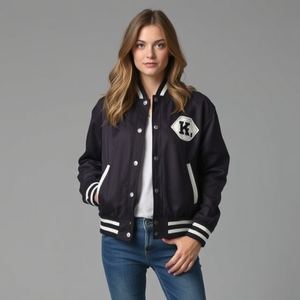 Veste universitaire personnalisée, corps en laine, manches en cuir : qualité supérieure, nouveau style, matelassage épais et chaud, patchs de logo vintage - Product Image 3