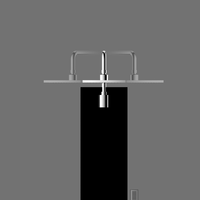 Robinet de douche mural populaire en acier inoxydable au design moderne, noir mat, à poignée unique, avec cartouche céramique, idéal pour les hôtels