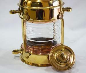 Antique-Look Laiton Métal Ancre Navire Lanterne Haute Qualité Maison & Hôtel Bougie Décor Nouvelle Arrivée - Product Image 6