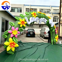 Arche gonflable personnalisée Chenghuang 2026, arche d'entrée gonflable verte avec lettres pour la décoration de mariage et de fête
