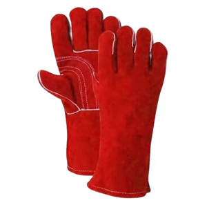 ถุงมืองานเชื่อมหนังวัวแบบแยกสำหรับงานหนักทนความร้อนได้นานป้องกันไฟบาร์บีคิวสไตล์เรียบง่ายทนไฟ - Product Image 3