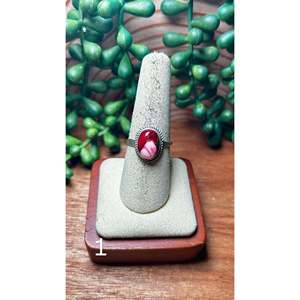 Navajo-<b>Crafted</b> Cultural Collectible Rose Dahlia & Sterling Silver Ring - Product Image 2