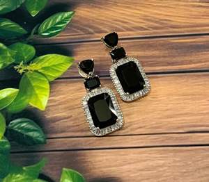 Luxury Vintage Womens' <b>Accessories</b> Long Rectangle Shape <b>Crystal</b> Earrings Zircon Candy Color Diamond <b>Fashionable</b> Jewellery - Product Image 5