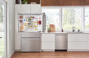 แฟลชเซลส์ บอช 800 ซีรีส์ 36 นิ้ว 20.5 คิว ตู้เย็นอัจฉริยะแบบฝรั่งเศส ประตูแบบฝรั่งเศส ติดตั้งใต้เคาน์เตอร์ ความลึกมาตรฐาน สำหรับใช้ในบ้านและรถบ้าน - Product Image 2