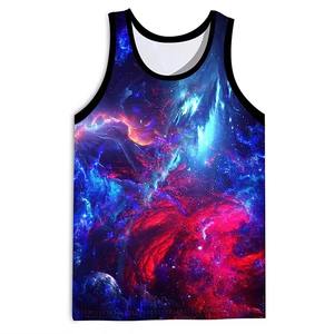 High Quality Men's Training Gym Wear Tank Tops Breathable Slim Fit Quick Dry Eco-Friendly Plaid Pattern Heat-Transfer Printed - Product Image 1