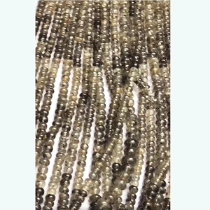 Collar de cuentas de cuarzo rutilado negro natural de 20 hebras, cuentas redondas lisas de 8x5 mm, 1828 quilates, lote Iroc Sales, longitud de 16 pulgadas - Product Image 1