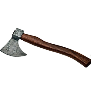 Tête de hache Viking en acier damassé personnalisé Hache barbu double face Manche en bois de frêne Gaine Carbone de camping en plein air de qualité industrielle - Product Image 6
