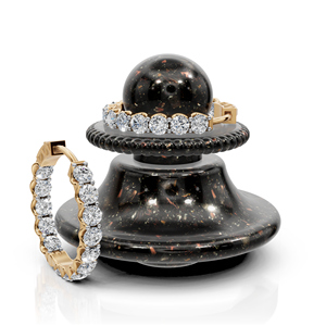 Boucles d'oreilles de luxe en or 18 carats avec diamants de laboratoire ronds, 28 pièces, 2,04 carats au total - Product Image 4