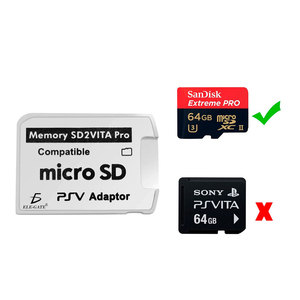 Adaptador de Memoria Micro SD de Alta Calidad, Carcasa de Plástico Sd2vita para PS Vita, Reemplazo con Comunicación por Cable, Incluye Bolsa y Caja - Product Image 3