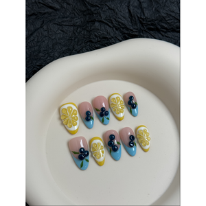 Lemonberry Splash - Decoraciones de Uñas a Presión, Divertidas y Modernas - Product Image 1