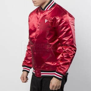 แจ็คเก็ตซาตินผู้ชายสไตล์ลำลองแบบใหม่ปี 2025 ระบายอากาศได้ดี เหมาะสำหรับฤดูหนาว คุณภาพสูง ขายดีจากปากีสถาน มีบริการ OEM - Product Image 3