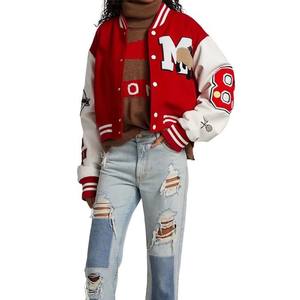 แจ็กเก็ตผ้าสักหลาดขนสัตว์สำหรับผู้หญิงแจ็กเก็ตผ้าแคนวาสดีไซน์ปกติปักด้วยกำมะหยี่แห้งเร็วสำหรับฤดูหนาว - Product Image 4