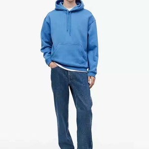 Pull à capuche imprimé de haute qualité pour hommes coupe ample rue sweat à capuche solide style décontracté plus manteau Hoodies - Product Image 3