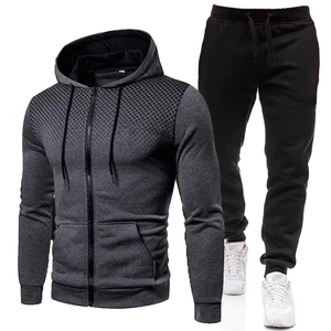 Chándal con capucha y cremallera Conjuntos de gimnasio de alta calidad Conjunto de Sudadera con capucha deportiva informal Gran oferta Conjunto de sudadera y chándal para correr - Product Image 6