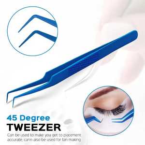 Pince à épiler professionnelle durable en acier inoxydable bleu de haute qualité - Product Image 2