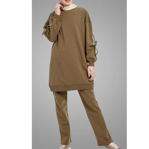 Vêtements de sport pour femmes grande taille de haute qualité, dernière mode islamique, survêtement en coton à manches longues, nouveau style musulman traditionnel - Product Image 6