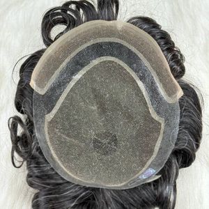 HOLLYWOOD Perruques en cheveux humains Lace Hair System Périmètre de la peau et Lace Front de haute qualité pour hommes - Product Image 4