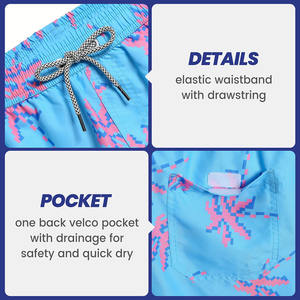 Shorts de plage pour hommes, tissu polyester et élasthanne respirant, élégant et unique, séchage rapide, ceinture élastique, logo personnalisé, couleur personnalisée. - Product Image 3