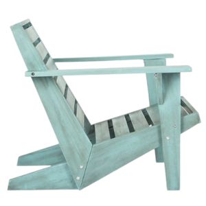 <b>wooden</b> beach chair solid wood with blue painted handmade from indonesia - Product Image 1