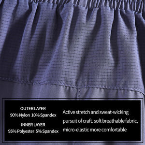 Custom Logo <b>Men</b> <b>Shorts</b> 2 in 1 <b>Zipper</b> <b>Pocket</b> Highly Elastic Gym Sport Running <b>Shorts</b> for <b>Men</b> - Product Image 4