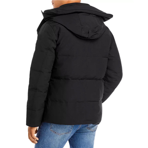 Vestes d'hiver pour hommes, couleur élégante, noir mat, vestes matelassées, imperméables, en duvet avec toile, mode streetwear chaude - Product Image 5