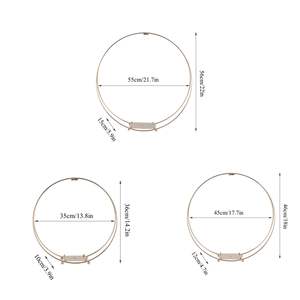 Support de fleurs circulaire en métal, décoration de mariage, arche d'événement, centre de table, cerceau floral, présentoir, accessoire de cérémonie, accessoire de spectacle - Product Image 2