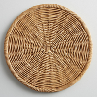Elégant set de table rond rustique en osier tissé à la main pour table à manger mariage Viet Nam pour mariages et dîners