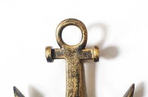 Antique Gold Cast Aluminium Decorative Anchor Door Knocker <b>Nautical</b> Marine Theme Front Door Hardware entryway <b>decor</b> - Product Image 4