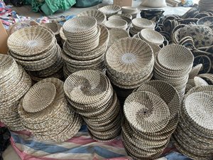 แผ่นแขวนผนังหญ้าทะเลพรีเมี่ยมแบบพรีเมี่ยมของตกแต่งผนังทำด้วยมือธรรมชาติสำหรับห้องนั่งเล่นบ้านและขายปลีกสินค้าส่งออก - Product Image 2
