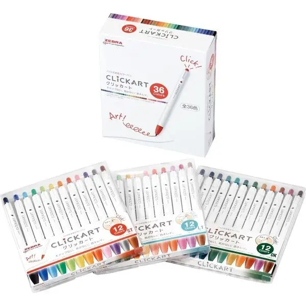 Untuk ZEBRA CLICKART 0.6mm pulpen berbasis air-warna cahaya lembut (model remark pesanan)