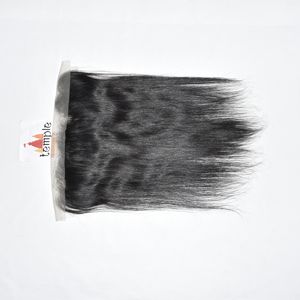 Extensions de cheveux humains de qualité vietnamienne, fermeture en dentelle frontale 13x4, lisses, longueur étirée de 22 pouces, couleur naturelle, cheveux noirs pour femmes - Product Image 3