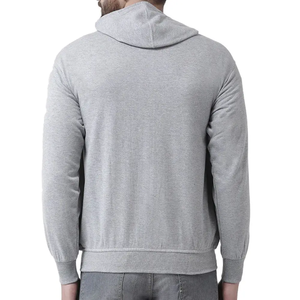Sweat-shirt à capuche surdimensionné personnalisé en coton 100% lourd 400 g/m² avec logo personnalisé pour hommes, basiques en coton mélangé pour l'hiver - Product Image 4