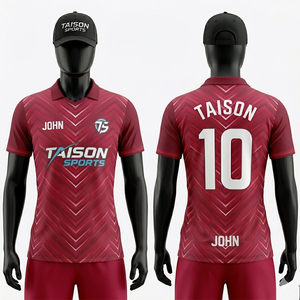 Maillot de football pour femmes en polyester de haute qualité, maille interlock, design à panneaux bleu marine, ajustement sublimé, personnalisable avec nom et numéro - Product Image 3