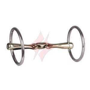 Culotte de mèche de cheval en acier inoxydable de qualité supérieure bouche articulée creuse avec anneau lâche et rouleau équestre Durable - Product Image 1