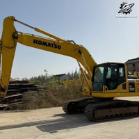 Excavatrice sur chenilles Komatsu PC220, 22 tonnes, hydraulique, moteur SAA6D107, d'occasion, japonaise, pour travaux de construction lourds
