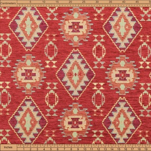 Tissu d'ameublement Kilim Bohème Tribal Sud-ouest Turc Navajo Marocain Ethnique, Tapis Textile de Maison Enduit au Mètre - Product Image 2