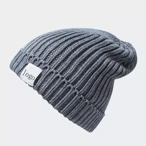 Gorra tejida de alta calidad, gorro bordado con logotipo personalizado - Product Image 2