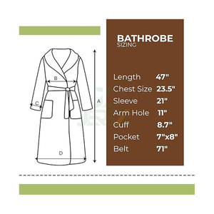 Peignoir personnalisable en polyester tissé à col châle et col en V, avec pantoufles assorties, doux, absorbant, thermique, style hôtelier et spa, luxe - Product Image 5