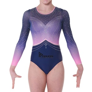 RELEVO INDUSTRY Justaucorps de danse et de gymnastique personnalisé pour femme, en Spandex/Polyester extensible, à manches longues, pour sublimation - Product Image 1