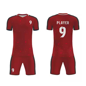 2025 nueva llegada hombres fútbol Jersey conjunto nombre personalizado número transpirable secado rápido uniforme Kit para partido entrenamiento Club al por mayor - Product Image 1