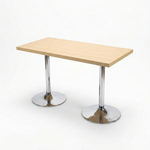 Customized <b>Wood</b> Top Restaurant <b>Dining</b> <b>Table</b> Cafe Furniture Bistro <b>Table</b> Coffee Shop <b>Table</b> with Metal <b>Leg</b> for 2-4 Seater - Product Image 2