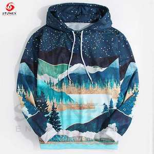 2024 logotipo personalizado 3D impreso Sudadera con capucha de gran tamaño para los hombres ropa de calle de invierno patrón sólido ODM al por mayor hecho de poliéster lavado - Product Image 6