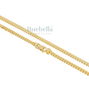 Venta caliente 925 Plata oro blanco VVS moissanita collar 3mm de ancho elegante versátil Hip Hop cadena cubana para cualquier ocasión - Product Image 2