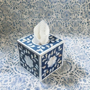 Caja de Pañuelos Elegante Hecha a Mano con Incrustaciones de Hueso, Porta Servilletas Multiusos de Lujo para Comedor, Cocina, Baño, Mesa, Almacenamiento del Hogar - Product Image 5