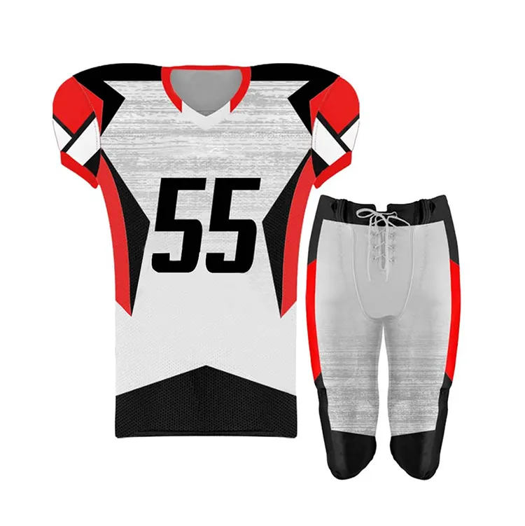 Most selling 4-way fabric material American football set New Style Regular Fit Easy to factory Wear Football Uniform for men