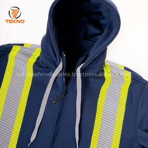 Sweat à capuche de travail réfléchissant haute visibilité personnalisé de haute qualité Tissu léger et durable pour la construction et l'utilisation industrielle Service OEM - Product Image 3