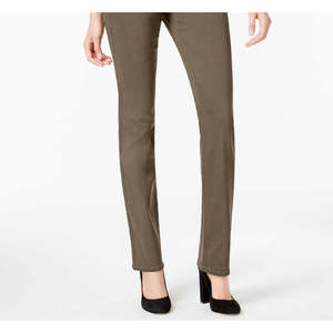 Jeans a gamba dritta a vita alta da donna Style & Co verdi, taglia 2S, in denim traspirante con controllo pancia, stile semplice e alla moda - Product Image 3