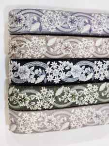 Bolsa de malla de algodón de 9 cm de ancho al por mayor de fábrica, recorte de encaje con bordado de flores de colores y decoración de lentejuelas - Product Image 3